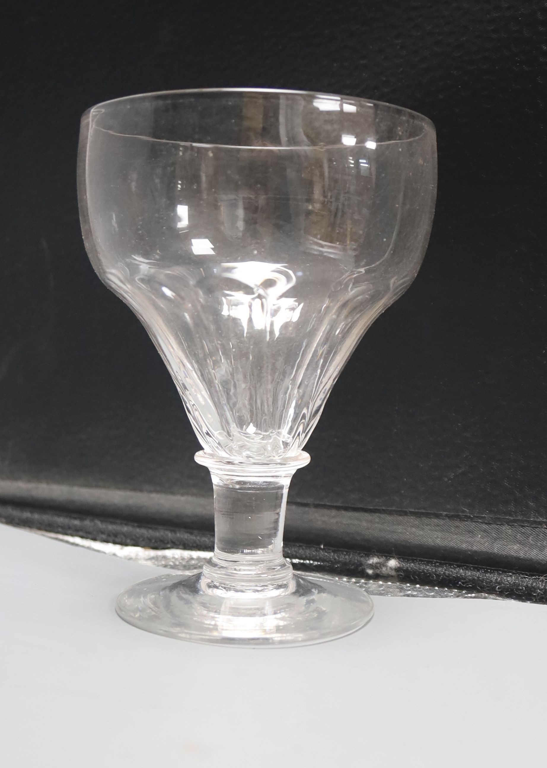 Six various glass rummers, 15.5cm